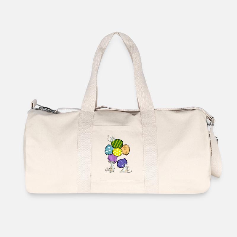 Blüte nähen - Recycelte Canvas-Sporttasche von Stanley/Stella - Naturweiß
