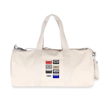 cassettes de musique - Sac de sport en toile recyclée Stanley/Stella - blanc naturel - Devant