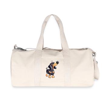 Lustiger Dackel - Recycelte Canvas-Sporttasche von Stanley/Stella - Naturweiß - Vorne