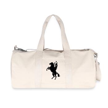 Indianer auf Pferd mit Tomerhawk - Recycelte Canvas-Sporttasche von Stanley/Stella - Naturweiß - Vorne