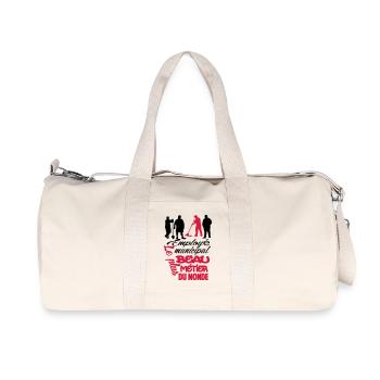 MOTIF DESIGN HUMOUR POUR HOMME VISUEL MIXTE - Sac de sport en toile recyclée Stanley/Stella - blanc naturel - Devant