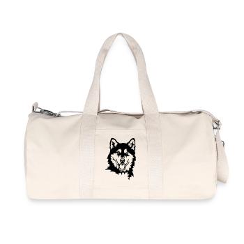Alaskan Malamute Head - Recycled Canvas Sports Bag by Stanley/Stella - natural - Front