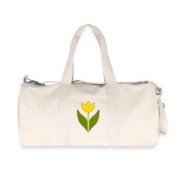 Flower, Yellow, Yellow Flower, Flowers, Tulip, Tulips, Blossom - Recycled Canvas Sports Bag by Stanley/Stella - natural - Front