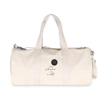 Wir schenken uns nichts Typo Design - Recycelte Canvas-Sporttasche von Stanley/Stella - Naturweiß - Vorne