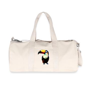 Tukan im Polygon-Stil - Recycelte Canvas-Sporttasche von Stanley/Stella - Naturweiß - Vorne