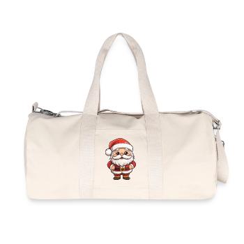 Cute little Santa Claus with beard and hat - Recycled Canvas Sports Bag by Stanley/Stella - natural - Front