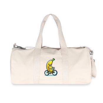 Banana Biker: Der sich schälende Pedaleur - Recycelte Canvas-Sporttasche von Stanley/Stella - Naturweiß - Vorne