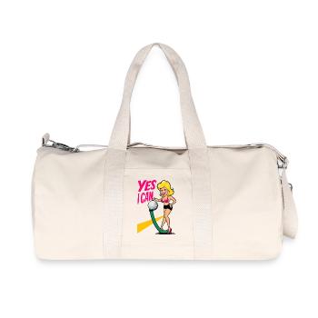 Balle de golf et tuyau d’arrosage - Sac de sport en toile recyclée Stanley/Stella - blanc naturel - Devant