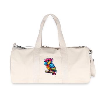 papagei - Recycelte Canvas-Sporttasche von Stanley/Stella - Naturweiß - Vorne