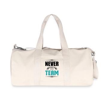 never without my team 2 - Recycelte Canvas-Sporttasche von Stanley/Stella - Naturweiß - Vorne
