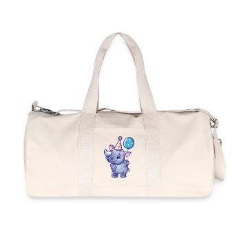 Rhino Birthday Baby - Recycled Canvas Sports Bag by Stanley/Stella - natural - Front