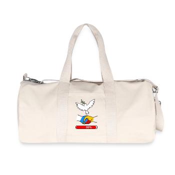 paix entre ukraine et russie 99% - Sac de sport en toile recyclée Stanley/Stella - blanc naturel - Devant