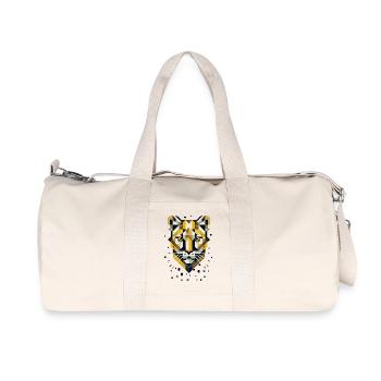 Élégance géométrique – grand chat sous forme abstraite - Sac de sport en toile recyclée Stanley/Stella - blanc naturel - Devant
