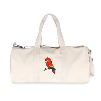 Parrot Red Macaw - Recycled Canvas Sports Bag by Stanley/Stella - natural - Front