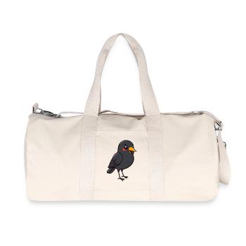 oiseau merle noir - Sac de sport en toile recyclée Stanley/Stella - blanc naturel - Devant