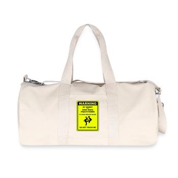 Avertissement! Maman fait du Krav Maga ! - Sac de sport en toile recyclée Stanley/Stella - blanc naturel - Devant