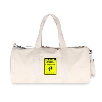 Avertissement! Pratiquant de Krav Maga ! - Sac de sport en toile recyclée Stanley/Stella - blanc naturel - Devant