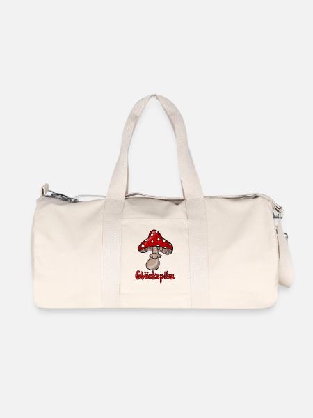 Glückspilz  - Recycelte Canvas-Sporttasche von Stanley/Stella - Naturweiß