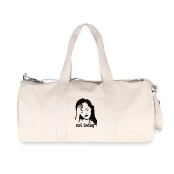 Portrait of a woman with a headache - Recycled Canvas Sports Bag by Stanley/Stella - natural - Front