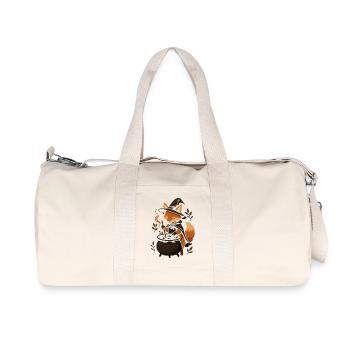 Zauberhafte Fuchs Hexe Halloween Design - Recycelte Canvas-Sporttasche von Stanley/Stella - Naturweiß - Vorne