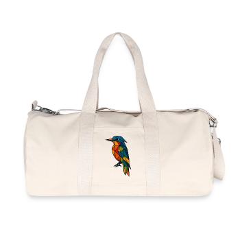 Abstract Geometric Bird - Recycled Canvas Sports Bag by Stanley/Stella - natural - Front