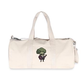 Broccoli Mafia Cartoon | Funny Smoking Design - Recycelte Canvas-Sporttasche von Stanley/Stella - Naturweiß - Vorne