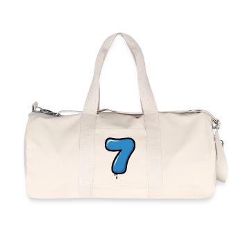 Ballon Bleu Les Sept - Sac de sport en toile recyclée Stanley/Stella - blanc naturel - Devant