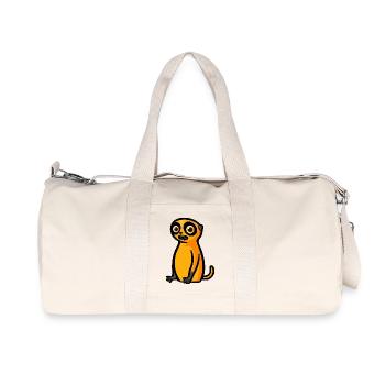 Suricate Halloween Bande dessinée drôle - Sac de sport en toile recyclée Stanley/Stella - blanc naturel - Devant