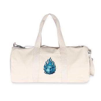 Burning Frozen Block – Flame Art - Recycelte Canvas-Sporttasche von Stanley/Stella - Naturweiß - Vorne