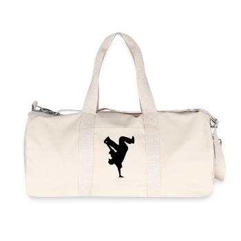 B-Boy Silhouette – Breakdance Power Move Handstand - Recycled Canvas Sports Bag by Stanley/Stella - natural - Front