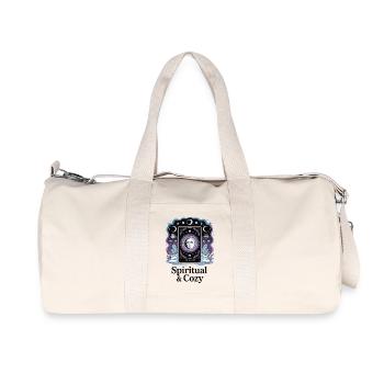 Spiritual & Cozy Moon Tarot Design - Recycled Canvas Sports Bag by Stanley/Stella - natural - Front