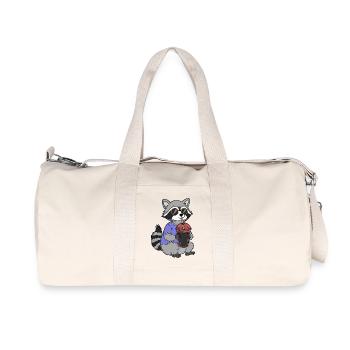 Raton laveur frais avec lunettes de soleil - Sac de sport en toile recyclée Stanley/Stella - blanc naturel - Devant