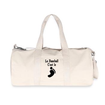 Baseball is the Foot - Recycled Canvas Sports Bag by Stanley/Stella - natural - Front