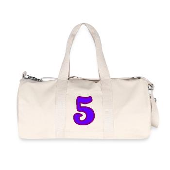 5. ANNIVERSAIRE. 5 ANS. 5e ANNIVERSAIRE.  - Sac de sport en toile recyclée Stanley/Stella - blanc naturel - Devant