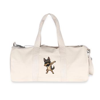 Tamponnage du berger allemand - Sac de sport en toile recyclée Stanley/Stella - blanc naturel - Devant