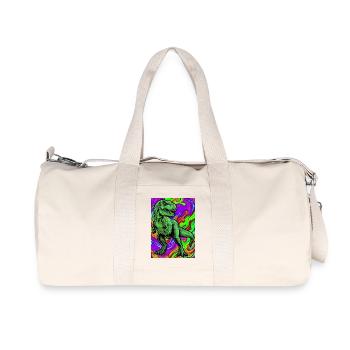 Dinosaurier - Recycelte Canvas-Sporttasche von Stanley/Stella - Naturweiß - Vorne