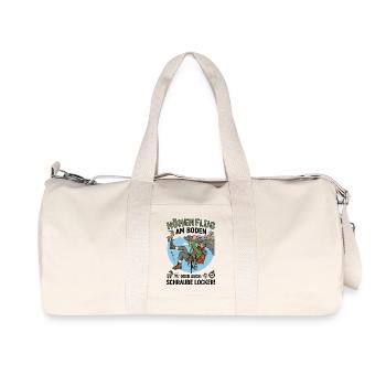 Höhenflug Klettern Berg Humor - Recycelte Canvas-Sporttasche von Stanley/Stella - Naturweiß - Vorne