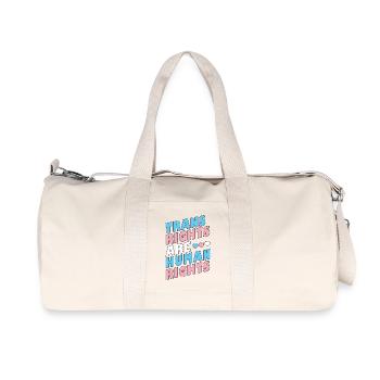 LGBTQ Pride Month - Trans Rights Are Human Rights - Recycled Canvas Sports Bag by Stanley/Stella - natural - Front