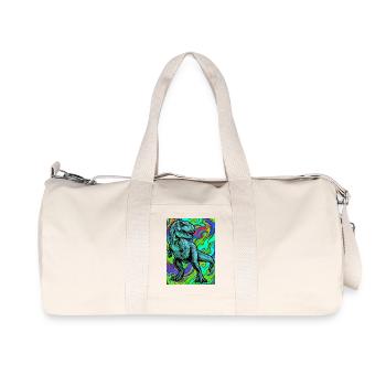 dinosaure - Sac de sport en toile recyclée Stanley/Stella - blanc naturel - Devant