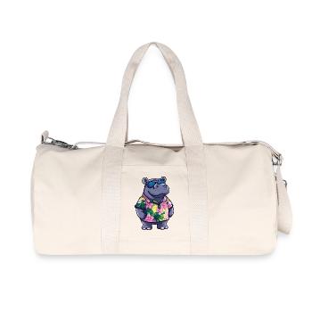 Hippo Comic Vacation - Recycled Canvas Sports Bag by Stanley/Stella - natural - Front