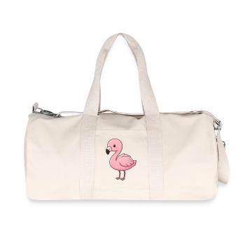 niedlicher_Flamingo_Kawaii_Geschenk_Kinder - Recycled Canvas Sports Bag by Stanley/Stella - natural - Front