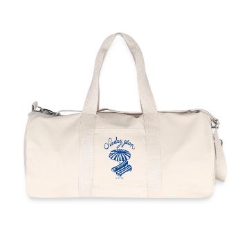 Plage de repos du dimanche - Sac de sport en toile recyclée Stanley/Stella - blanc naturel - Devant