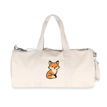Niedlicher Fuchs - Recycelte Canvas-Sporttasche von Stanley/Stella - Naturweiß - Vorne