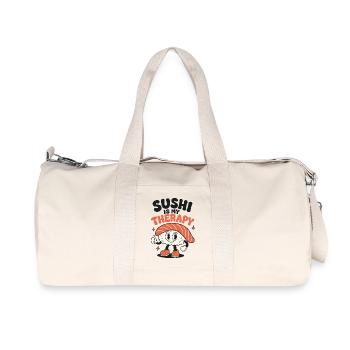 Sushi Is My Therapy Cute Nigiri - Recycelte Canvas-Sporttasche von Stanley/Stella - Naturweiß - Vorne