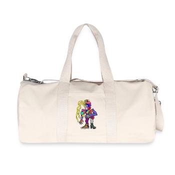 Vibrant Cubism Portrait Street Style - Recycled Canvas Sports Bag by Stanley/Stella - natural - Front