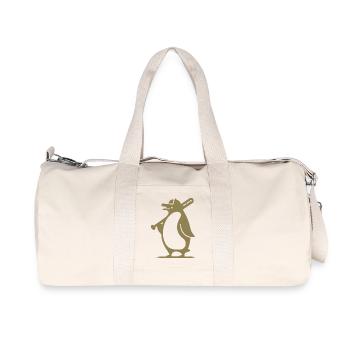 Pinguin Baseballspieler Silhouette - Recycelte Canvas-Sporttasche von Stanley/Stella - Naturweiß - Vorne