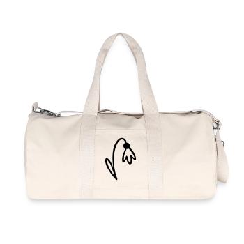 Blume - Recycelte Canvas-Sporttasche von Stanley/Stella - Naturweiß - Vorne