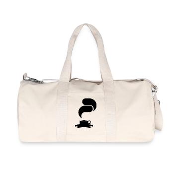 Tasse de café noire – Illustration minimaliste - Sac de sport en toile recyclée Stanley/Stella - blanc naturel - Devant