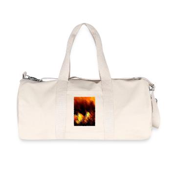 Fire Circle Wave Pattern - Recycled Canvas Sports Bag by Stanley/Stella - natural - Front
