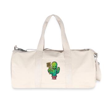 Cactus with Free Hugs - Recycled Canvas Sports Bag by Stanley/Stella - natural - Front